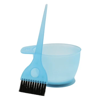 

Hairdressing Hair Dye Color Bowl Color Mixing Comb Brush Kit Set Tint Tools - as described, Blue