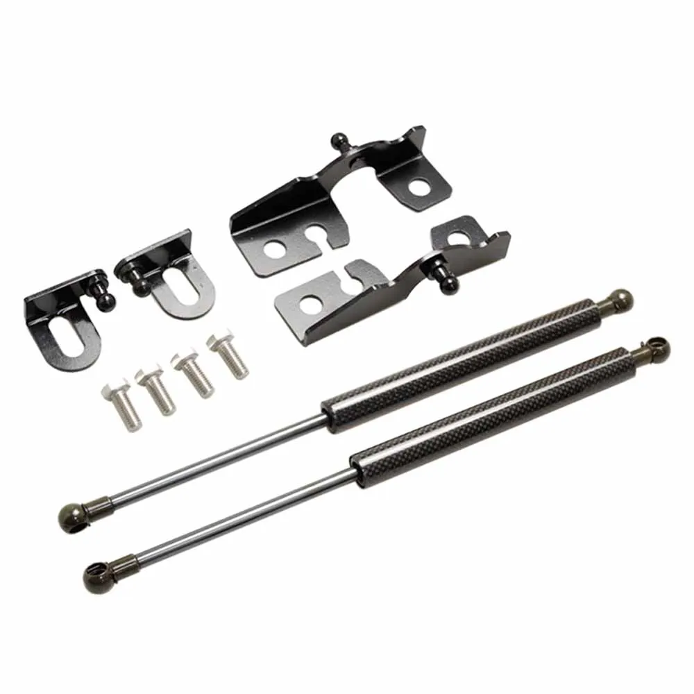 Black carbon fiber 2x авто передний капот изменить газовые стойки Лифт поддержка амортизатор для MAZDA MX5 MX-5- абсорбер стайлинга автомобилей - Color: Black carbon fiber