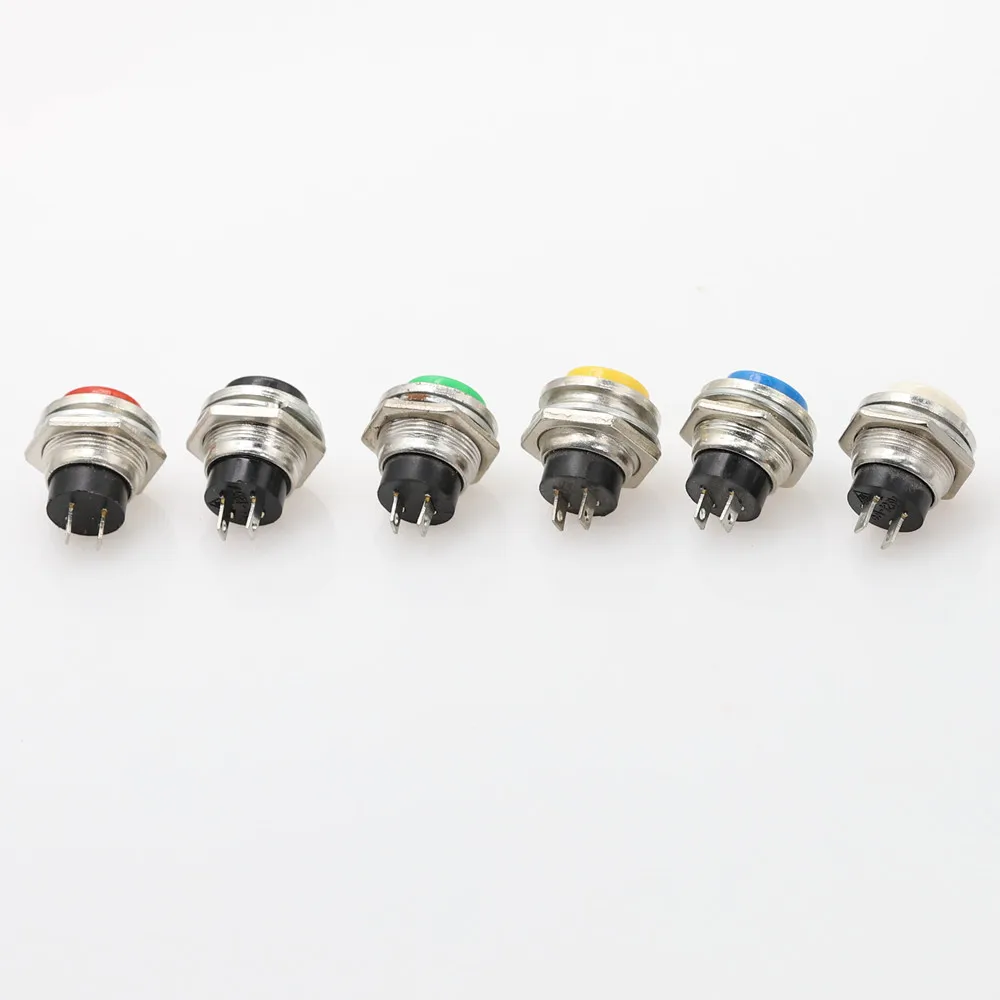 1 шт. металлический кнопочный переключатель 3 А 250 В 16 мм|switch switch|switch 3aswitch 16mm |