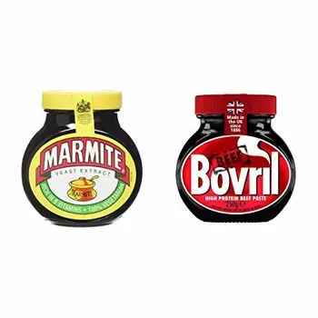 

Bovril Beef Extract Granules and Marmite Yeast Spread Bundle | One 250g Jar of Beef Bovril Stock Drink and One 250g of Marmite