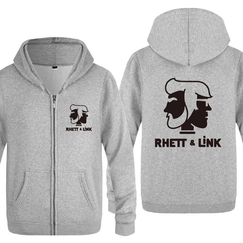 RHETT& LINK креативные толстовки, новинка, мужские флисовые толстовки на молнии с капюшоном, кардиганы - Цвет: HUIY HET