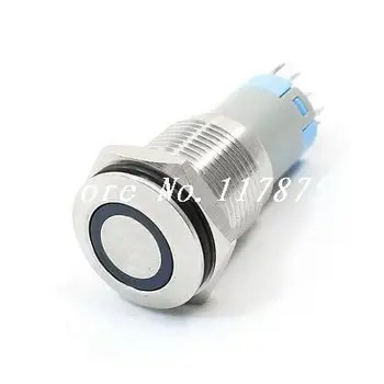 

24VDC Blue Illuminated LED 16mm Metal Momentary Pushbutton Switch SPDT