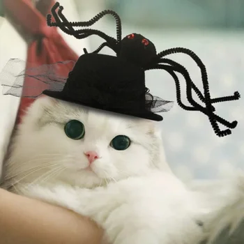 

Pet Cat Halloween Spider Funny Hat halloween Christmas decoration Props for Cat Cosplay Funny Cute Headband Accessories