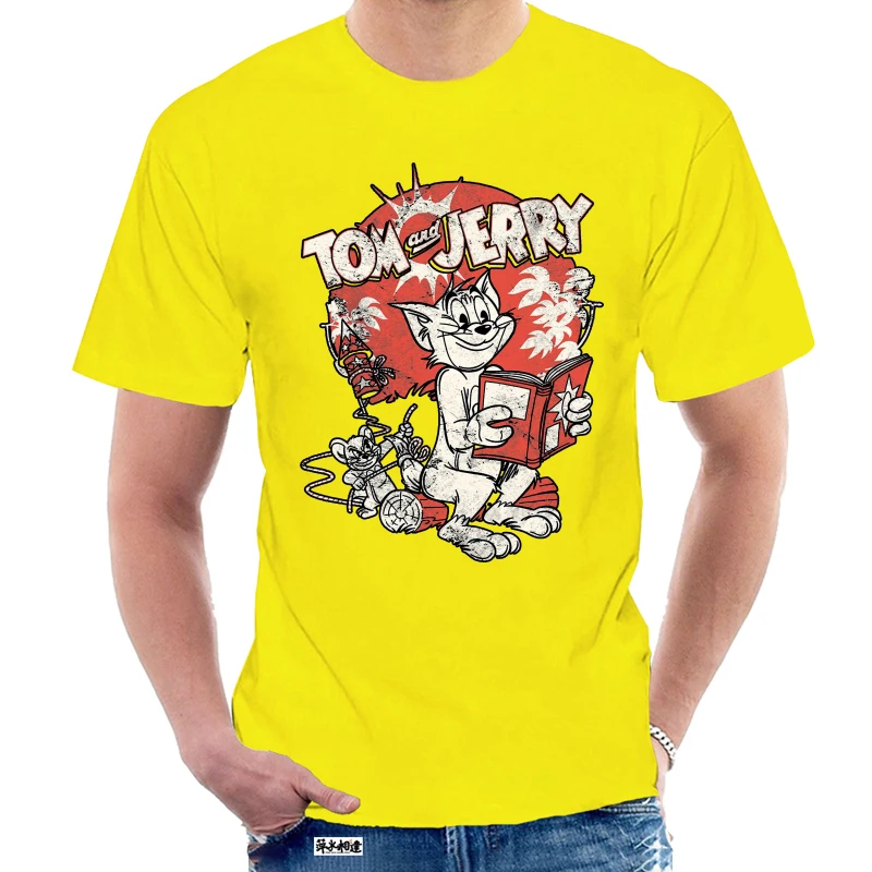Детская футболка Tom Jerry с винтажным логотипом комикса Официальный Возраст 4-12 лет