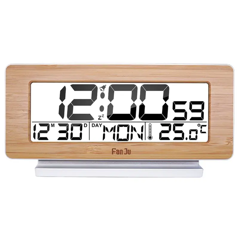 

LCD Display Digital Alarm Clock Thermometer Time Calendar Snooze Desktop Clock