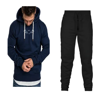 

2019 new fall/winter hoodie sweatshirt and sweatpants two-piece hoodie suit cotton