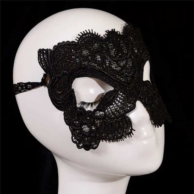 Новинка модная Сексуальная кружевная маска ролевые игрушки черная для макияжа