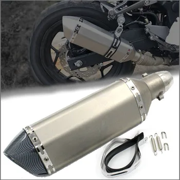 

For YAMAHA YZF-R1 YZF-R6 YZF-R3 YZF-R25 R1 R6 R3 R25 YZFR1 YZFR6 51mm Universal Motorcycle Stainless Steel Exhaust Pipe Muffler
