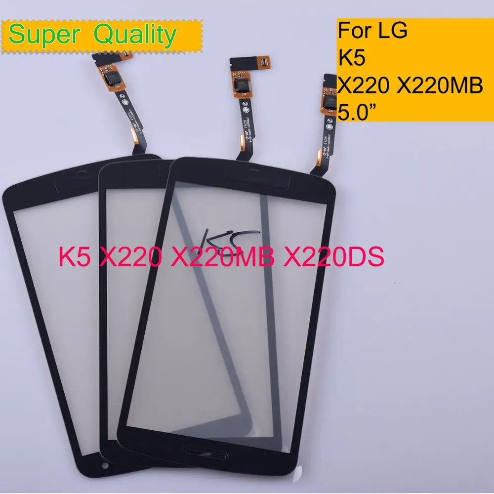 10Pcs/Lot For LG K5 X220 X220MB X220DS Touch Screen Panel Sensor Digitizer Front Outer Glass Lens Touchscreen Replacement