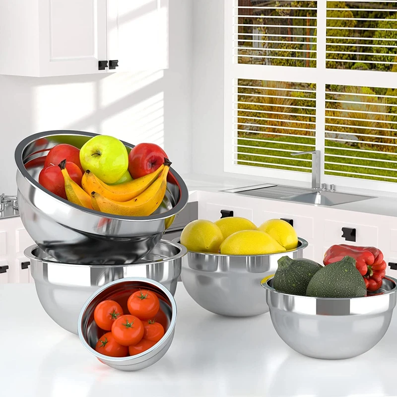 (Set of 6) Stainless Steel Mixing Bowls 2
