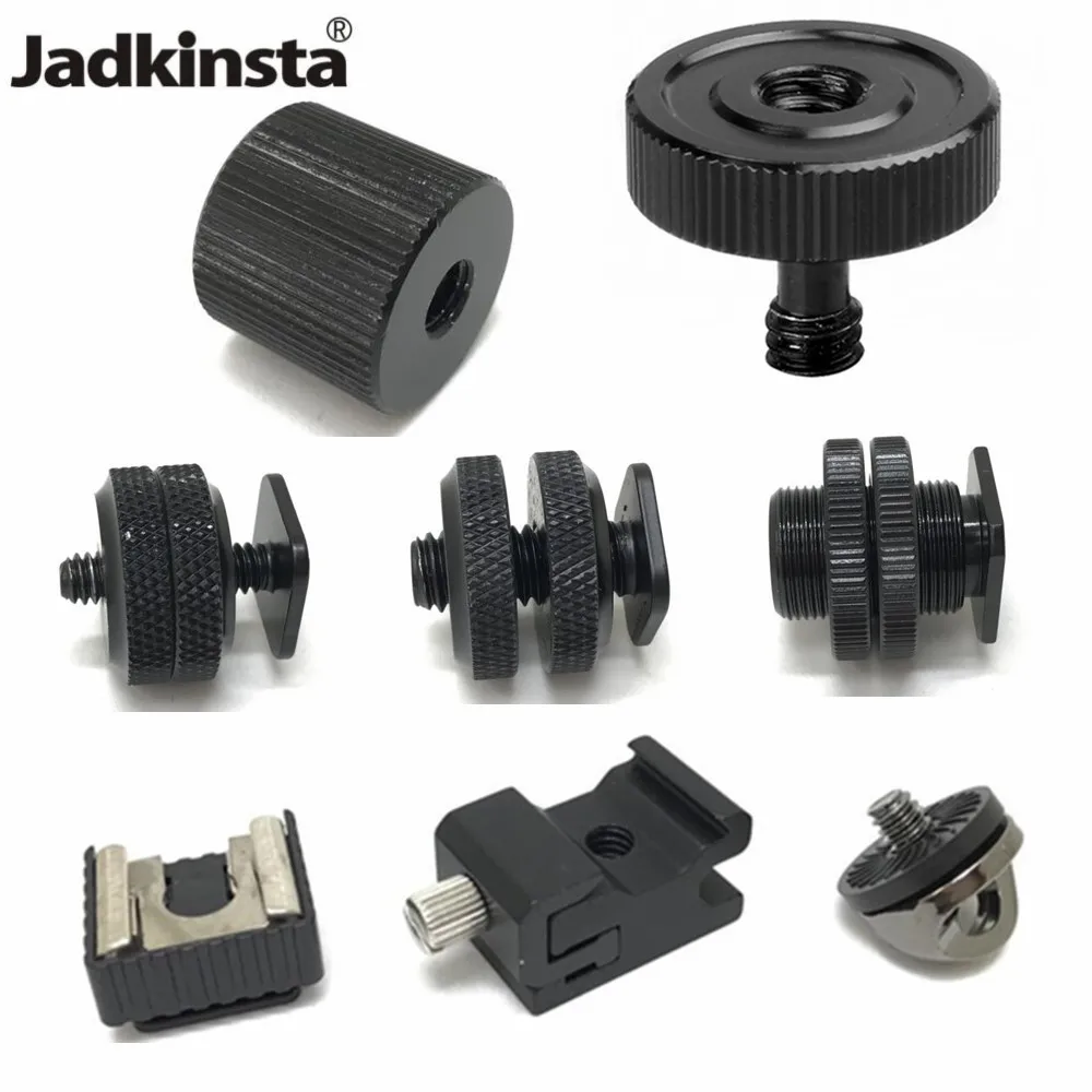 Jadkinsta Camera Flash Light Hot Shoe Stand Adapter With 1/4"-20 3/8" Tripod Screw Mount for canon nikon camera Speedlite |