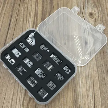 

16pcs Multipurpose Sewing Machine Hand Tool Household Embroidery With Box Rolled Hem Replacement Parts Easy Install Foot Presser