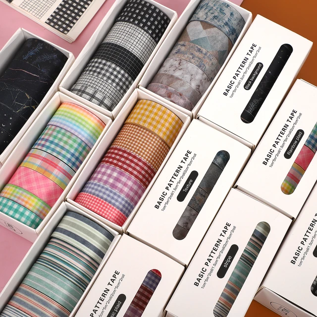 3 pcs/lot Color grid Washi Tape set Adhesive Tape DIY Scrapbooking Sticker  Label Japanese Masking