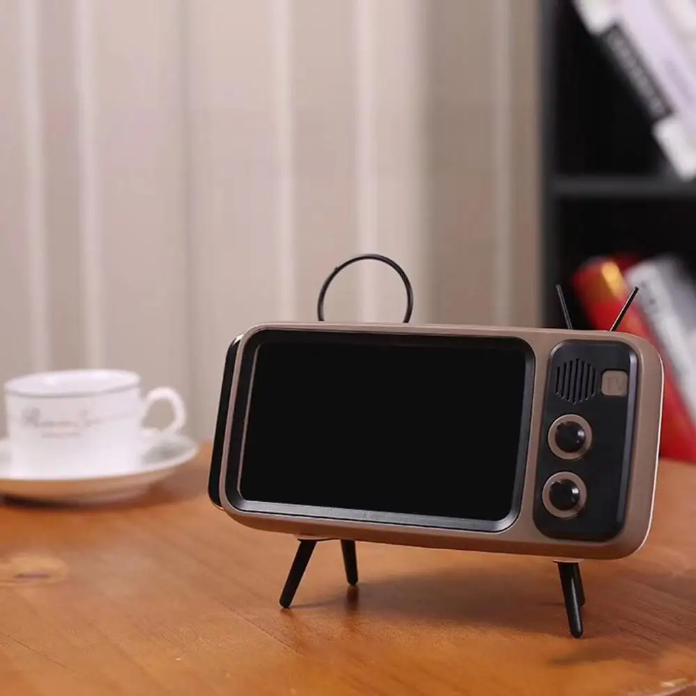 Стерео кронштейн фильмы мобильный телефон Bluetooth Динамик ТВ музыкальный плеер Ретро карманный домашний аудио электрический портативный мини беспроводной