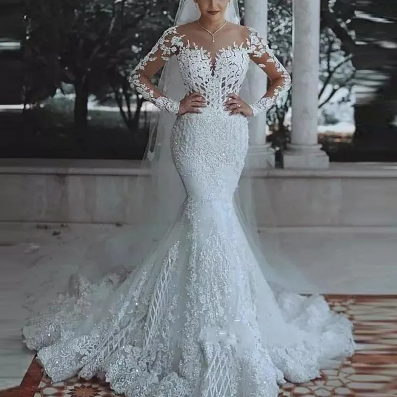 Свадебное платье в Парижском Стиле Платье русалки vestido de noivarobe mariee Свадебные