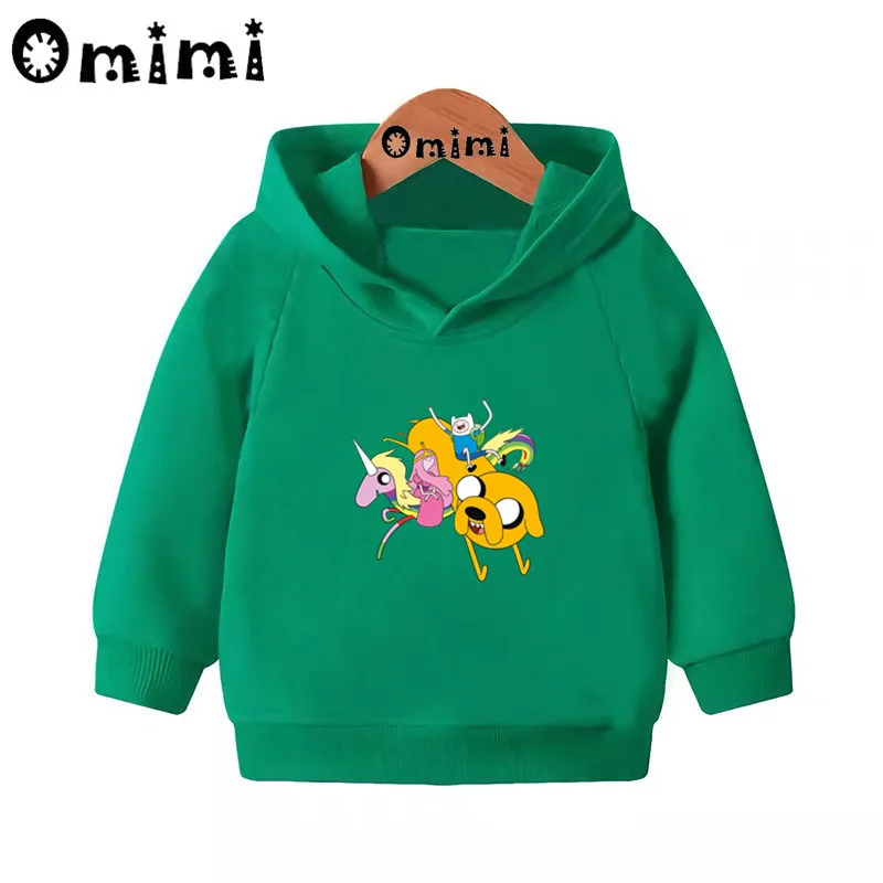 Adventure Time Finn& Jaker/милые свитшоты; детские толстовки с капюшоном; крутой пуловер для малышей; топы для девочек и мальчиков; осенняя одежда; KMT5200