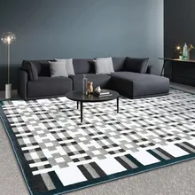 Большой размер зеленый геометрический ковер для виллы, прикроватный коврик в скандинавском стиле большого размера, INS популярные украшения коврик для гостиной