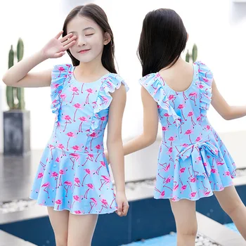 

KID'S Swimwear Women's One-piece Girls Big Boy Swimsuit Students Baby CHILDREN'S Little Princess Skirt Fashion Swimwear