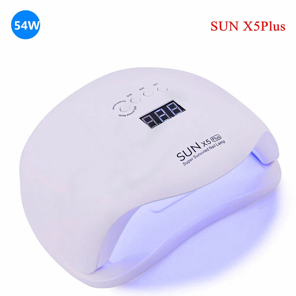 SUN X5 Plus Профессиональный Солнечный X5 Plus УФ светодиодный светильник 54 Вт Сушилка для ногтей с автоматическим датчиком ЖК-дисплей 36 светодиодный Сушилка для ногтей лампа для маникюра гель - Цвет: SUN X5 Plus