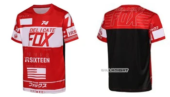 

Delicate Fox Motorbike Motocross White Red Jersey Motorcycle Scooter 180/360 Demo Short Sleeve Racing T-Shirts