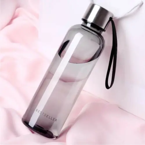 

Leak Proof Brief Water Bottle Creative Frosted Style Free portable Sport Drinking Water Bottle with Carry Strap Student Outdoor