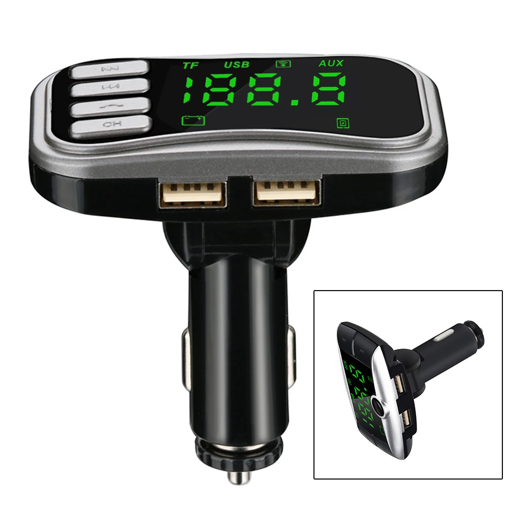Bluetooth 4,2 FM передатчик модулятор автомобильное зарядное устройство 3.1A двойной USB адаптер Автомобильный mp3 плеер беспроводной аудио приемник Черный