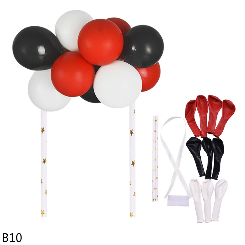 1 Набор, 5 дюймов, цветной воздушный шар, облака, топпер для торта, детская игрушка, украшение на день рождения, детский душ, свадебные принадлежности, топ для торта, декор с флагами - Цвет: B10