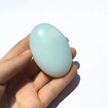 

Hand Polished Opal Soap Shape Worry Palm Stone Reiki Healing
