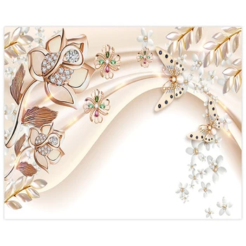 

3D Diamond Butterfly Lotus Flower Pattern Shower Curtains Bathroom Curtain Thickened Waterproof Thickened Bath Curtain