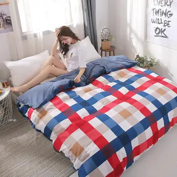 

Classic Stripe Desgin Blue Printed Simple Duvet Cover Quilt Covers Bedding Sets Single Queen Double Size Bed Linens Home Textile