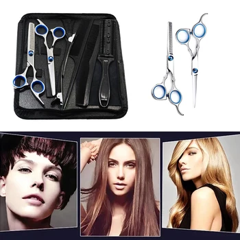 

Professional Hair Cutting Scissors Set Hairdressing Scissors Kit Thinning Shears Hair Razor Household Hair Cutting Tool