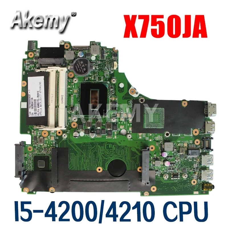 Amazoon X750JA I5 4200/4210 материнская плата для For Asus X750J k750J A750J X750JB Материнская ноутбука