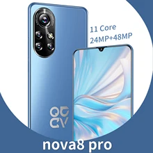 

2021 Nova8 Pro 6.8 Inch 8+256GB Qualcomm Snapdragon 888 Smartphone 10 Core HD+ 2280*3200 24+48MP 6500mAh Andriod 10 Cell Phone