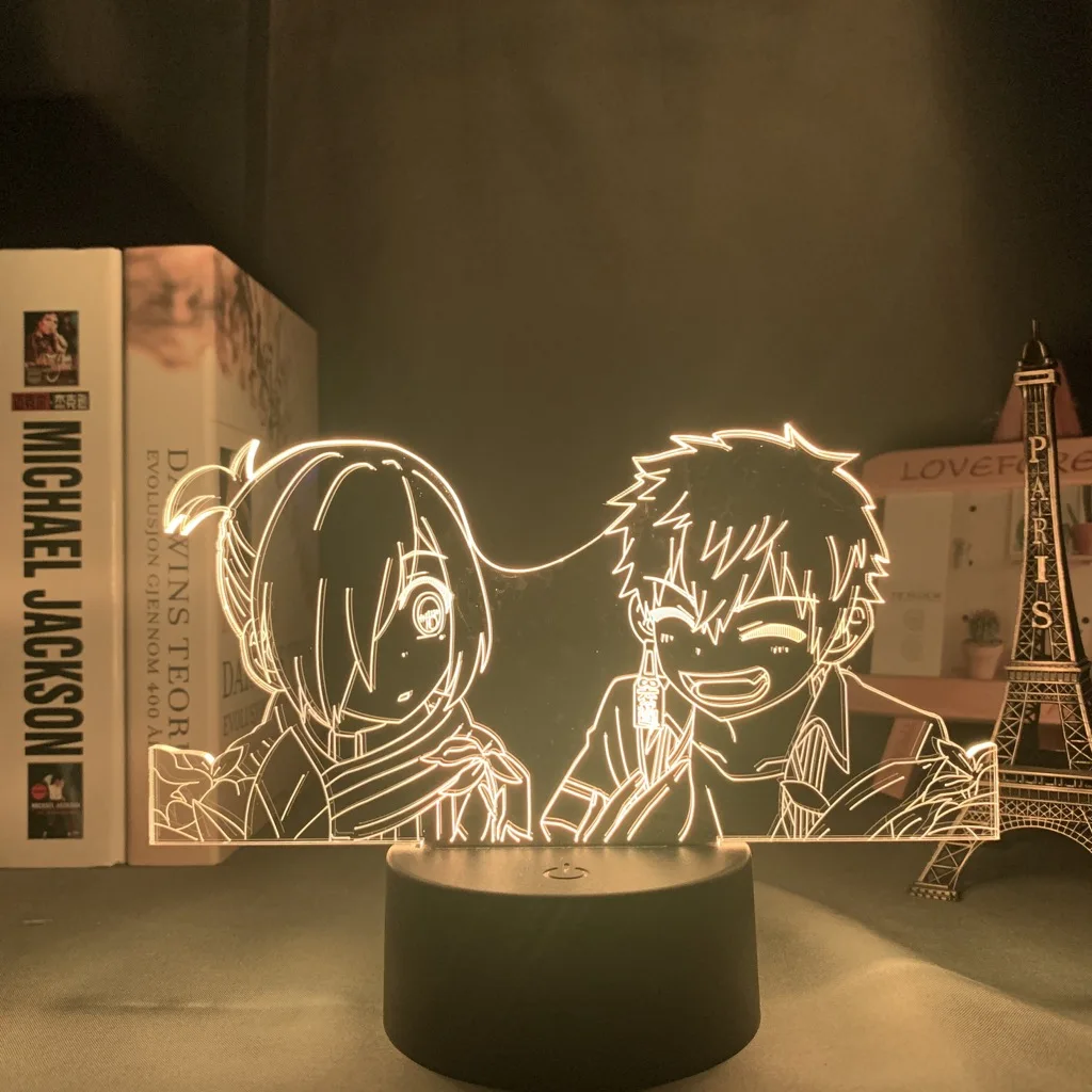 night stand lamps 3d Led Lamp Anime Toilet Bound Hanako Kun Mitsuba X Kou for Bedroom Decorative Nightlight Birthday Gift Acrylic Led Night Light star wars night light