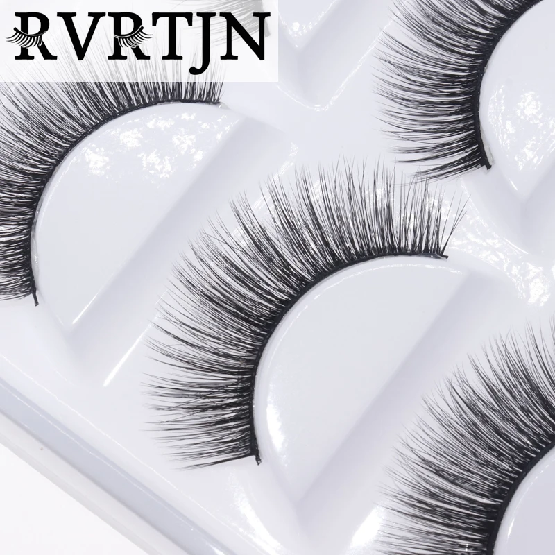 

5 pairs of handmade true mink eyelashes long eyelash makeup tool extension tool