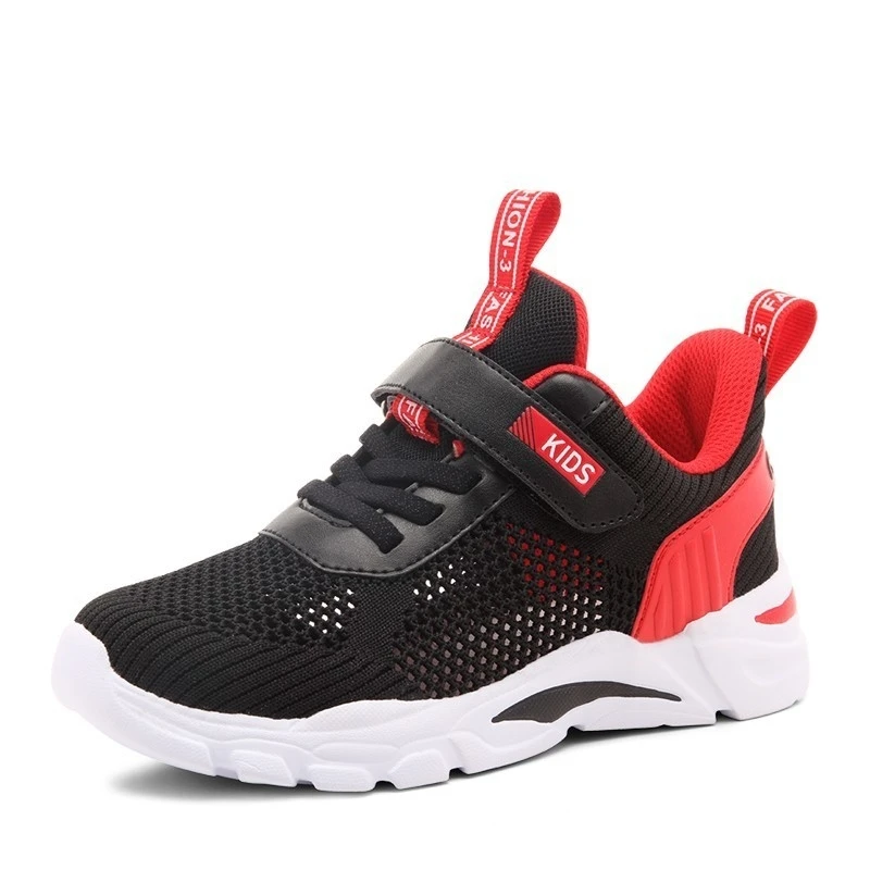 black shoes FLARUT детские кроссовки для мальчиков; кроссовки для бега; Tenis Infantil; повседневная спортивная обувь для девочек; легкая дышащая обувь с перфорацией; Chaussure Enfant - Цвет: black shoes