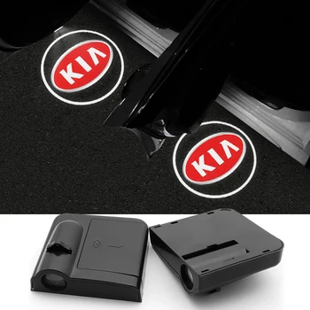 

2PCS Wireless Led Car Door Shadow Light Welcome Light Step Lights for KIA OPTIMA K5 CERATO Sorento K2 K3 sportage Auto parts