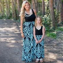 Family Look Printed Mother Daughter Dresses Mommy and Me Clothes Mom Mum Mama and Baby Girls Matching Dress Family Outfits ruffled sleeve mother daughter matching dresses family look flower mom mum baby mommy and me clothes women girls cotton dress