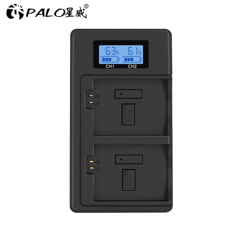Canon LP-E5 LP-E6 LP-E8 LP-E10 LP-E12 LP-E17 LP E5 E6 E8 E10 E12 E17 Battery USB Dual Smart Charger Canon Digital Camera Charger