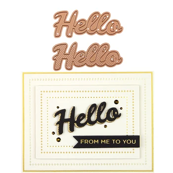 

HELLO Word Warm Greeting Letters Metal Cutting Dies For DIY Scrapbooking Album Paper Card New Design 2020
