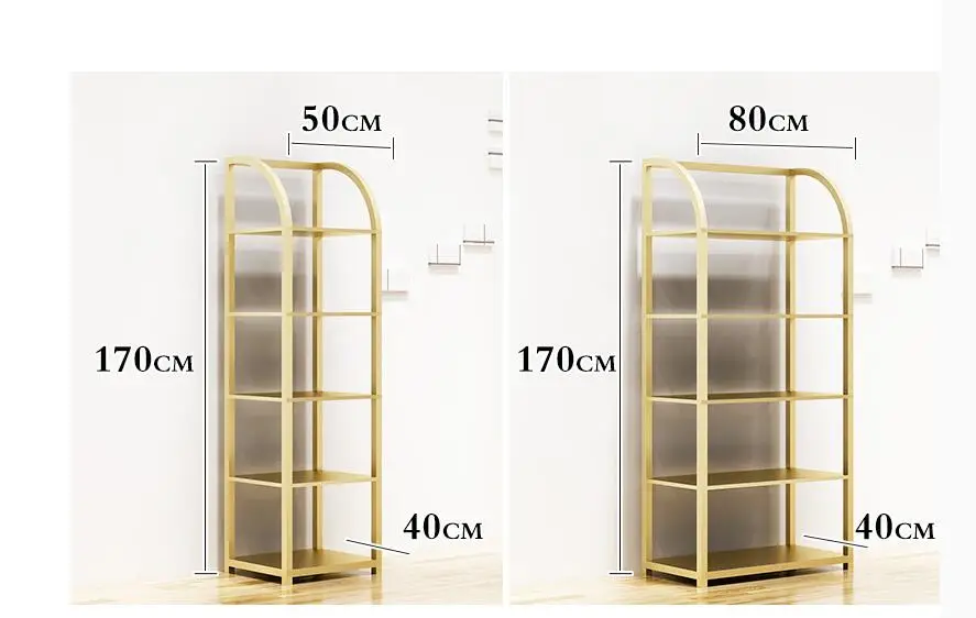 Wanjian витрина для магазина одежды, Золотая полка, многослойная витрина для обувного магазина, пятислойная стойка для хранения