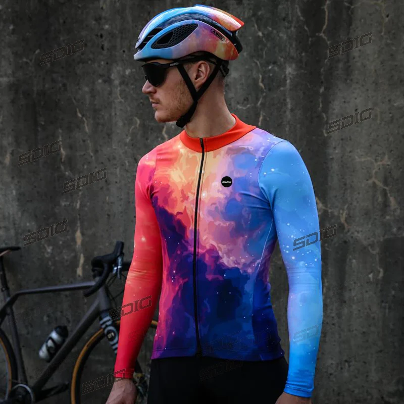 Pro Team Thermal Fleece Cycling Jersey Maillot Ciclismo invierno Long Sleeve Bike Jacket winter Bicycle Clothes mens Cycle wear 2
