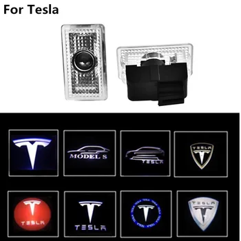 

2PCS led Logo Projector lights car Door Courtesy Welcome Light Ghost Shadow Lights for Tesla MODEL S MODEL X MODEL 3 MODEL Y