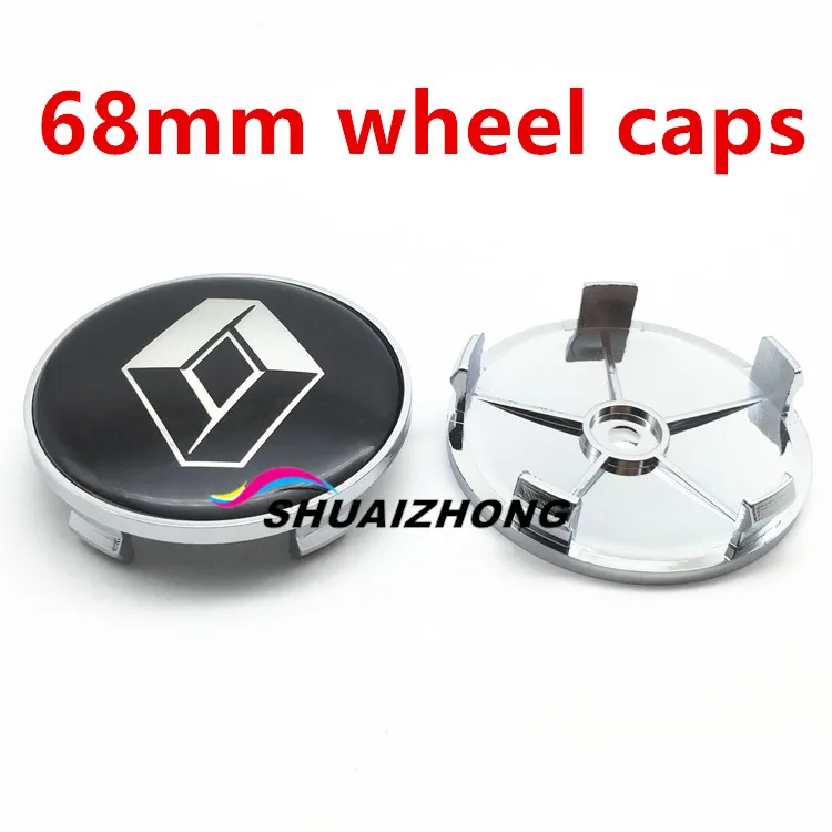 4pcs 68mm New Black 4 шт. 54 мм 57 мм 60 мм 68 мм Renault Центральная втулка колеса автомобиля колпачки Логотип колеса Центр Колпачки значок обод центр колпачки крышки ступицы эмблема - Цвет: 4pcs 68mm New Black
