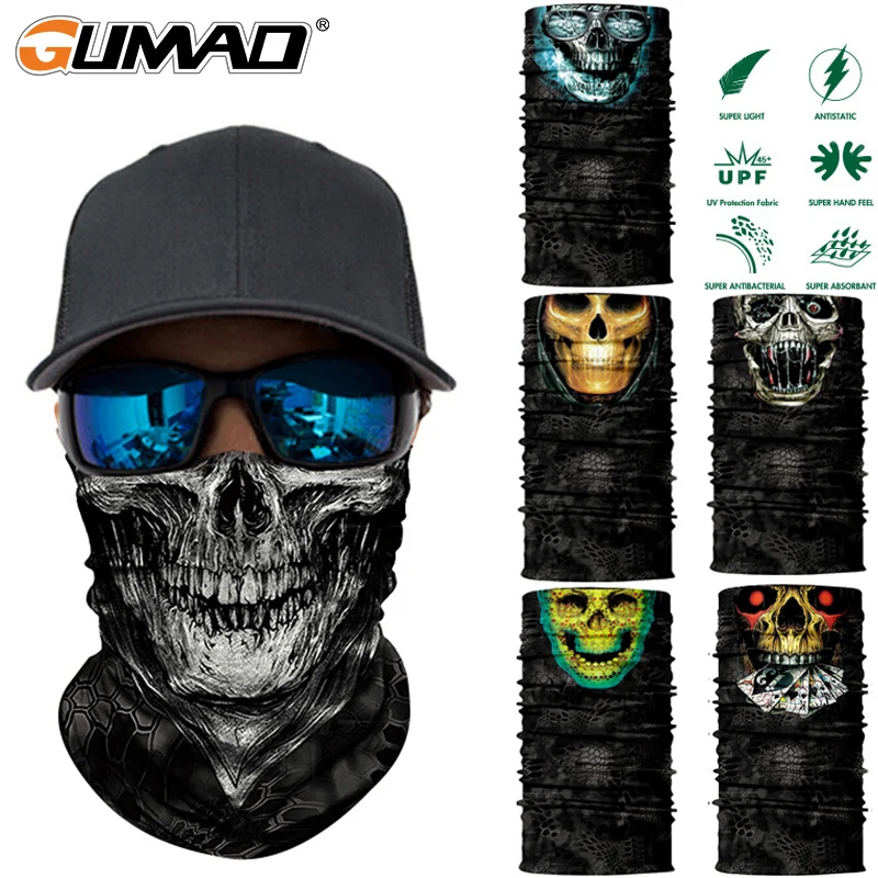 3D Animal Face Shield Sun Mask Neck Gaiter Balaclava Scarf Headwear UV Fishing