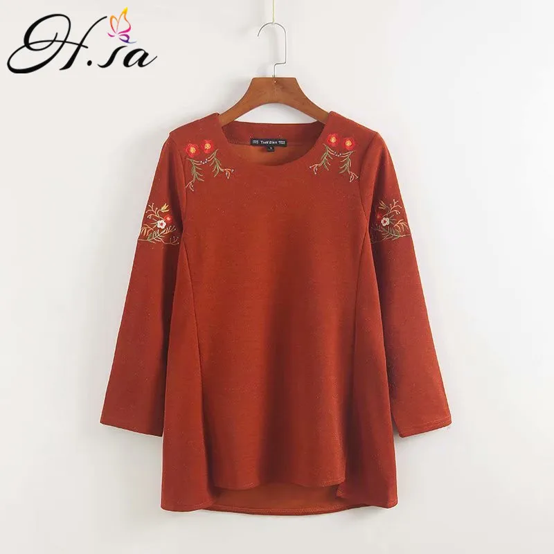 

H.SA 2019 Women Sweater Pullovers Wine red Knitted Sweaters Jumper lOOSE Casual Sweater Pullovers