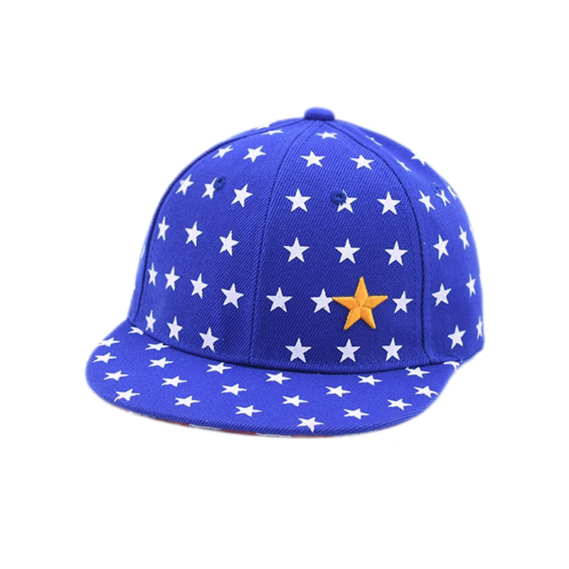 D Шапки для мальчиков и девочек, детские шапки с принтом звезды, Шапки для малышей, регулируемые повседневные кепки с козырьком для защиты от солнца - Цвет: D