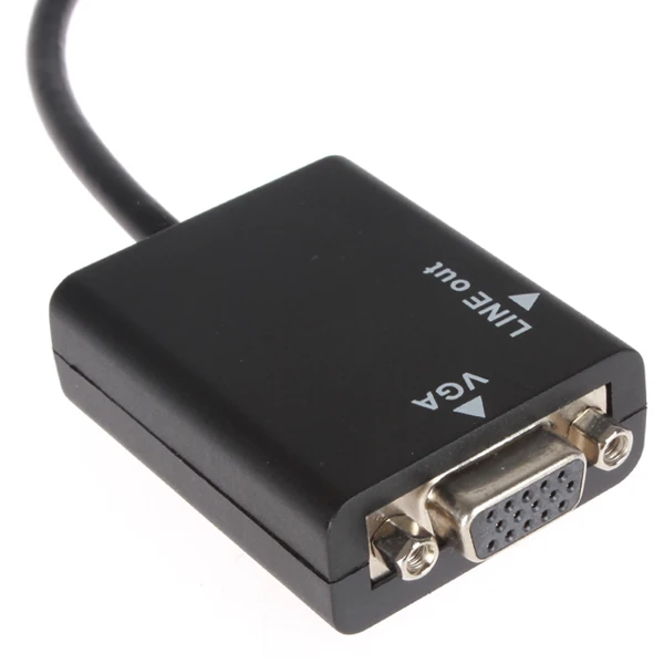 1080P HDMI мужчина к VGA и аудио HD видео кабель конвертер