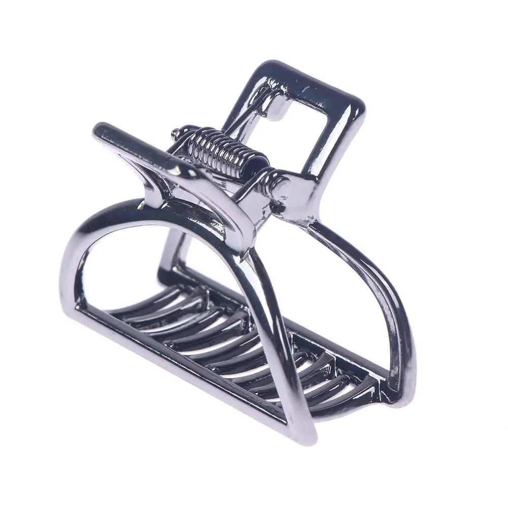 Женские Геометрические заколки для волос однотонные крабы в стиле ретро форме