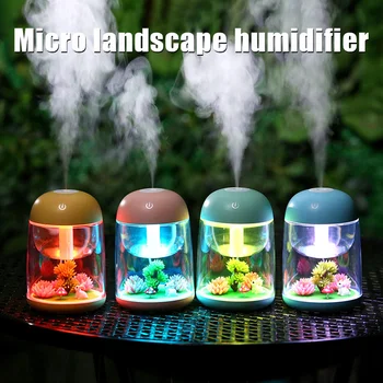 

USB Air Humidifier Micro Landscape Home Office Decoration Mist Maker Night Light UD88